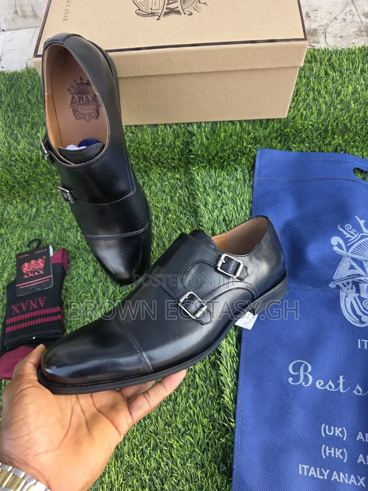 Original Anax Italian Double Monk Strap Shoes