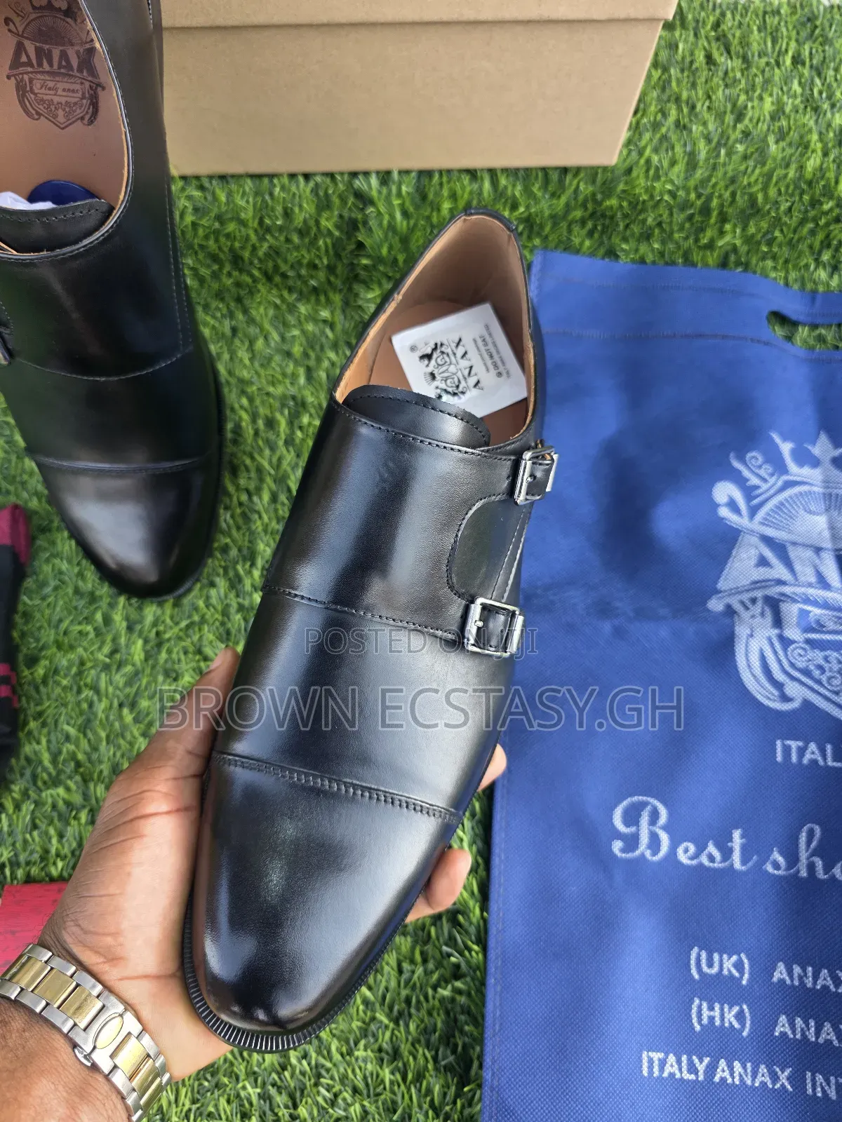 Original Anax Italian Double Monk Strap Shoes