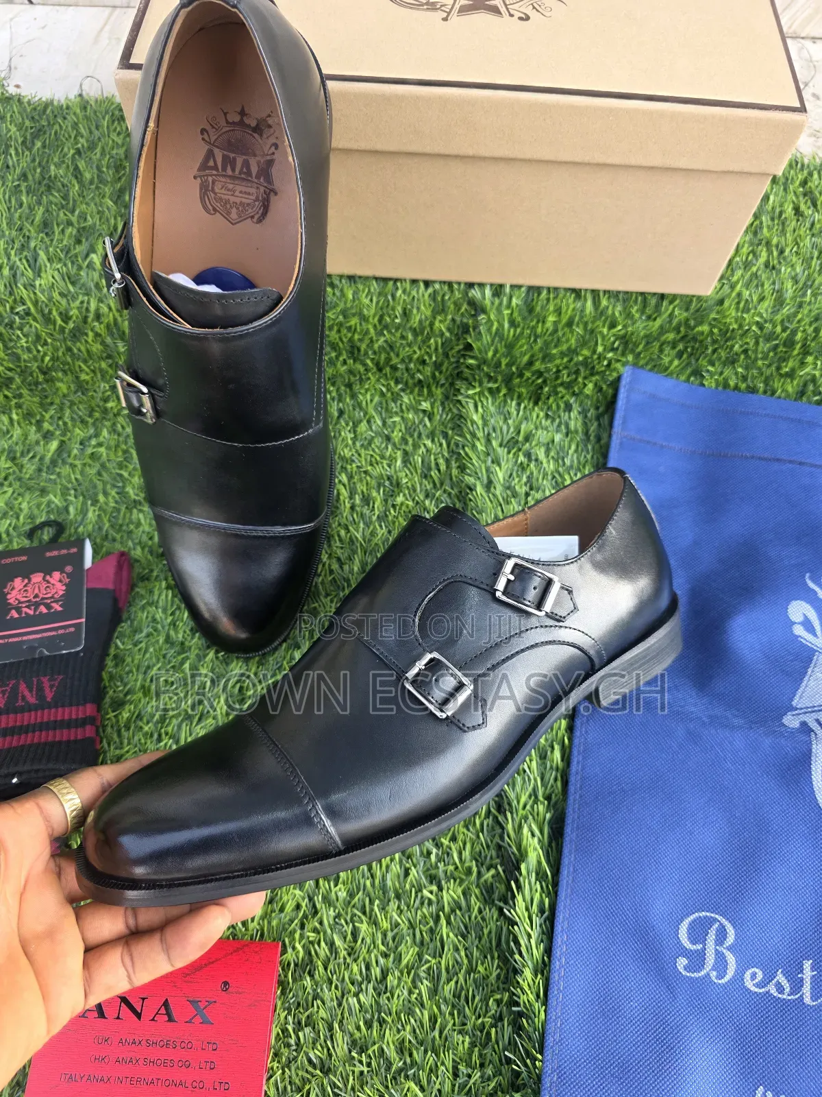 Original Anax Italian Double Monk Strap Shoes