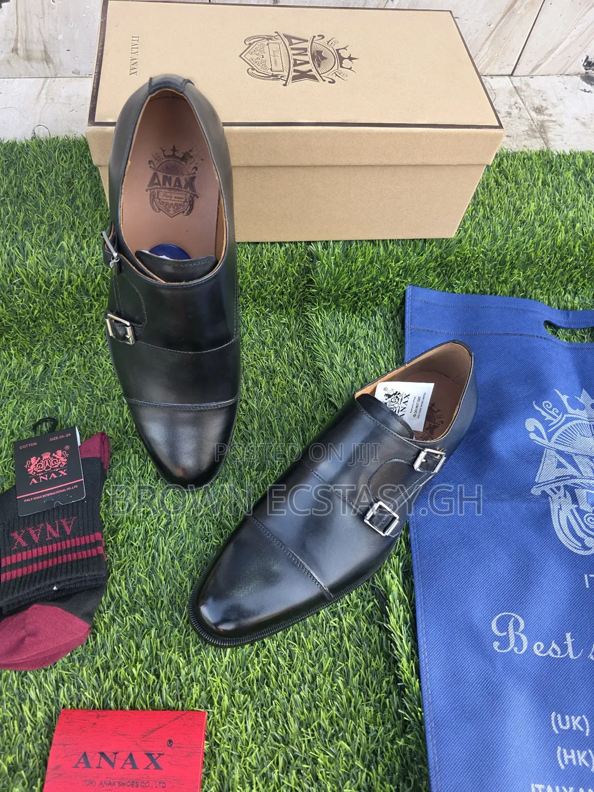 Original Anax Italian Double Monk Strap Shoes