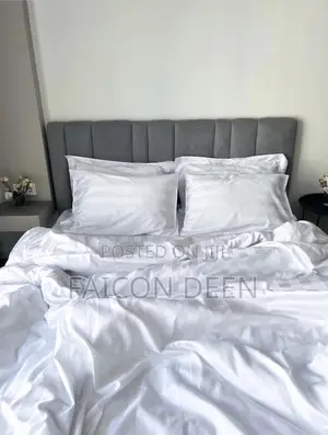 Soft Touch ,Strong Fabrics ;White Stripped Duvet Cover Only