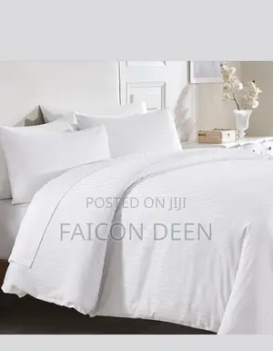 Classic Hotel Collections( White 100% Cotton Dripped Duvet Cover Only