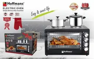 Hoffmans 55 Liters Mini Electric Oven and Grill With 2 Hot Plates