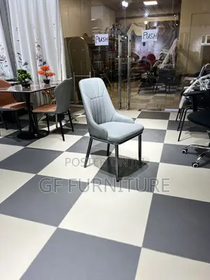 High-Back Faux Leather Dining Chair