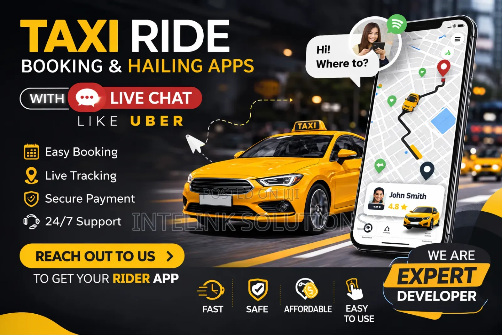 Taxi Ride - Booking Hailing Apps With Live Chat [We Are Expert]