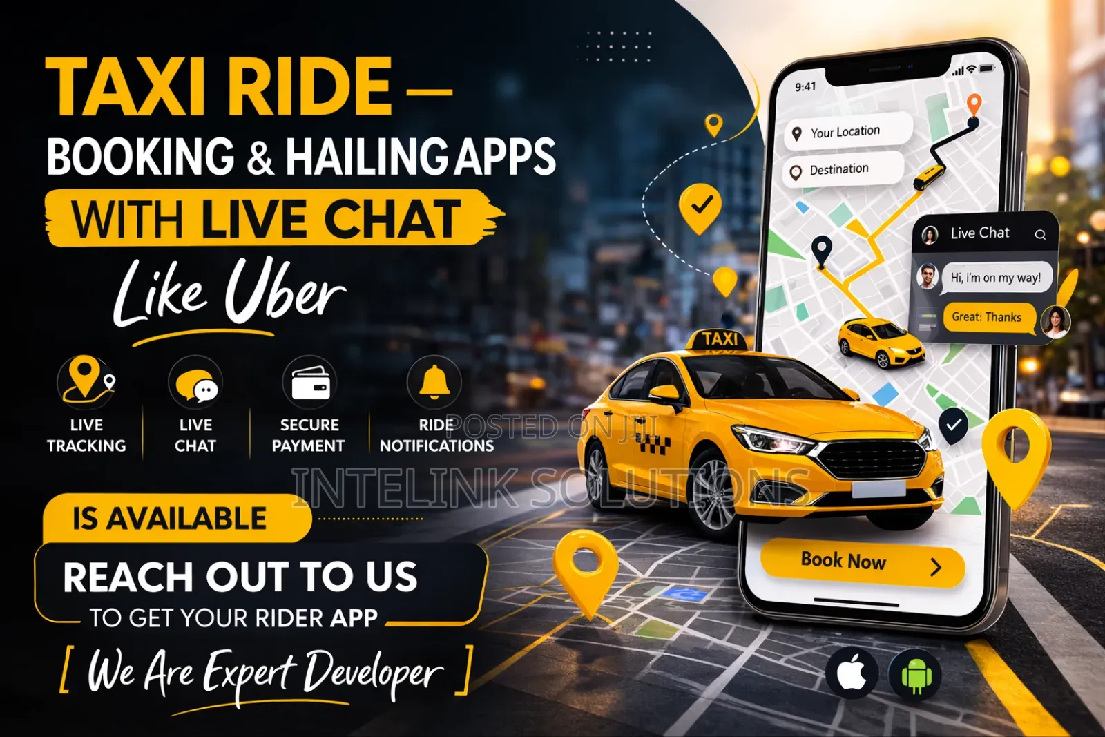 Taxi Ride - Booking Hailing Apps With Live Chat [We Are Expert]
