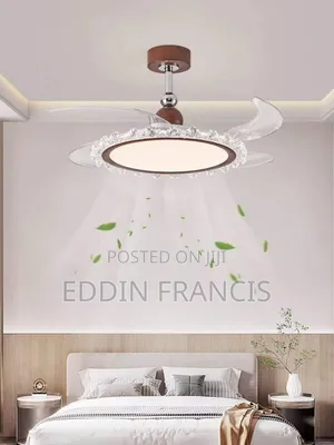 Crystal Fan Light With Remote Control