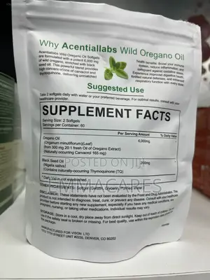 Wild Oregano Oil With Black Seed Oil