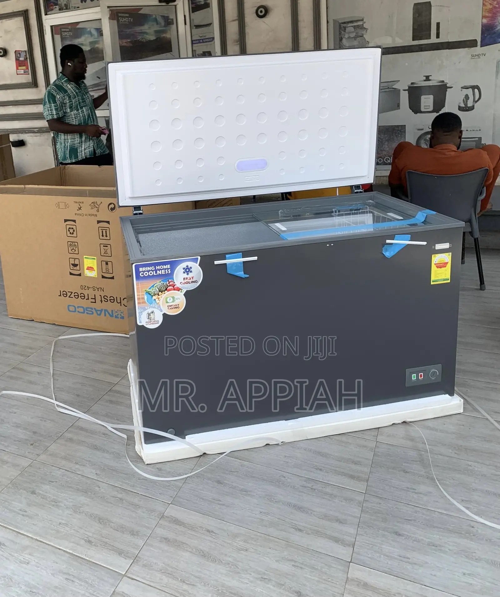 Buy Unique Nasco Nas420 Single Door Chest Freezer(380l)Gray.