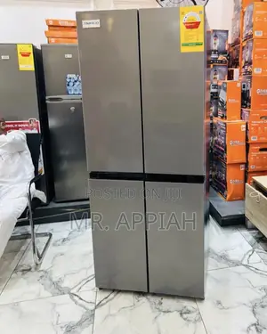 Extremely Chilling Nasco Nasf2-400 4 Door Electric Fridge, Gray 