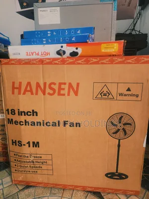 Hansen 18 Inch 3-speed Low Noise Standing Fan - Black