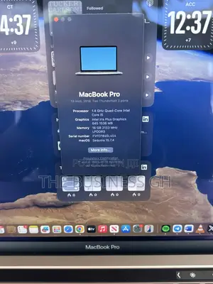Laptop Apple MacBook Pro 2019 16GB Intel Core i5 SSD 256GB