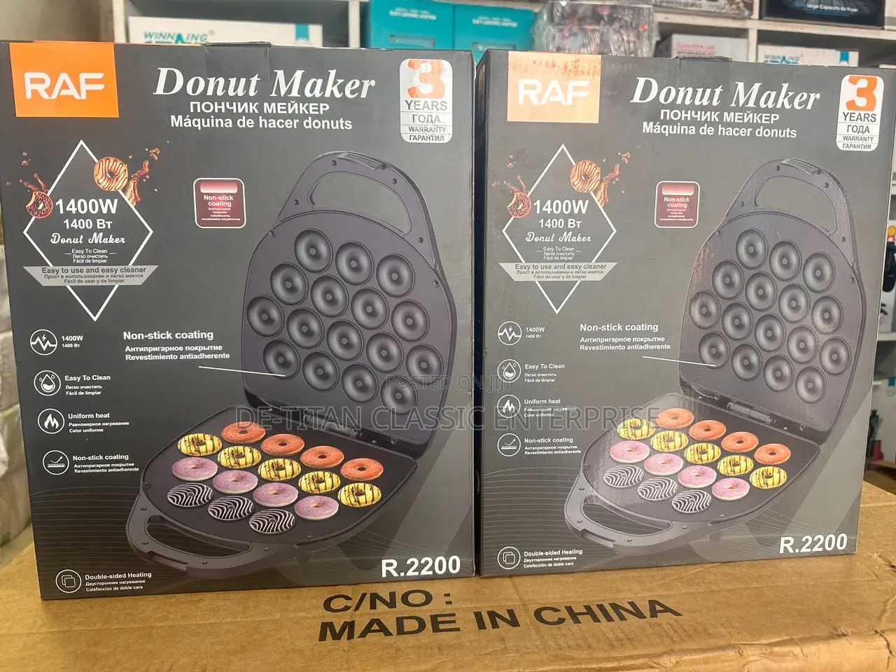 Quality 16 Piece Slot Doughnut/Donut Maker - Black-1400w