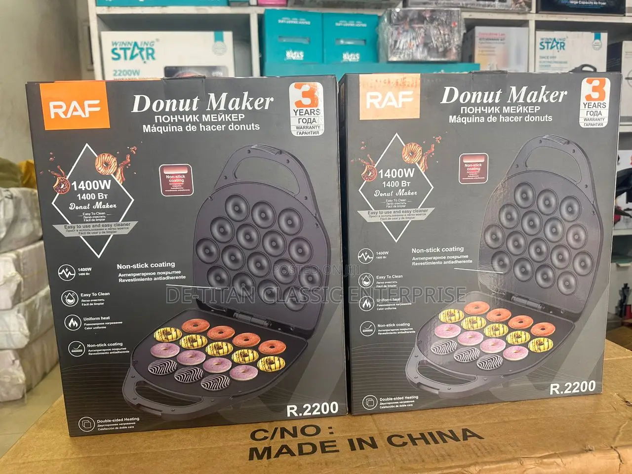 Quality 16 Piece Slot Doughnut/Donut Maker - Black-1400w