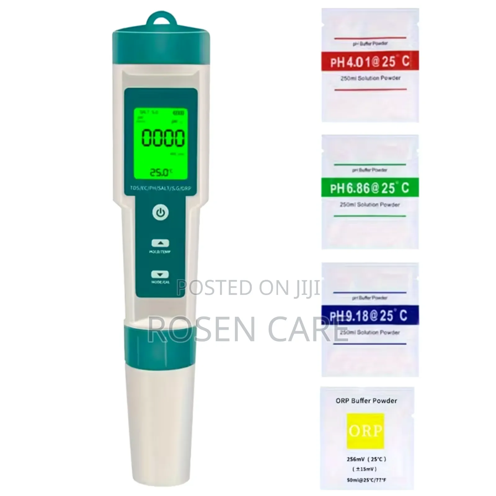 7-in-1 Ph Meter, Tds, Ec, Salt, Temps, S.G, Orp, Water Quality Tester