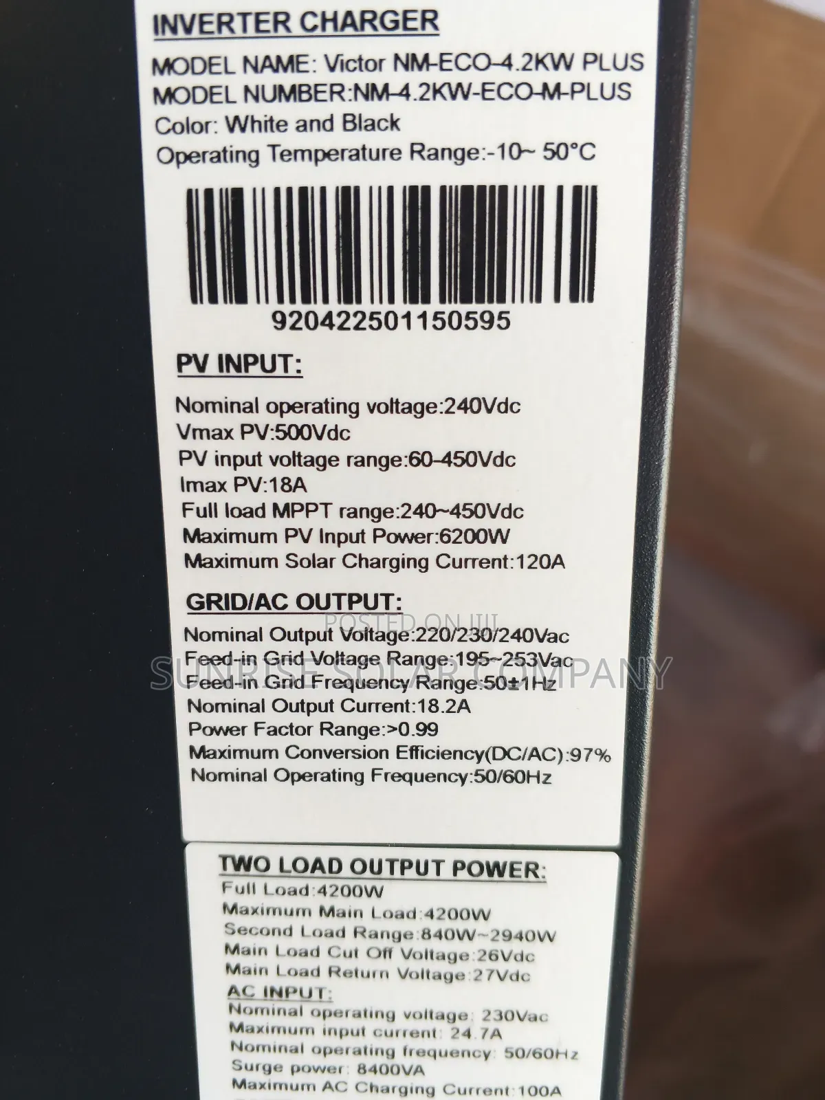 Solar Inverter 4.2kw 24v/12v