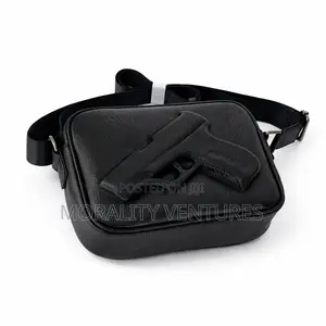 Black Faux Leather Crossbody Bag