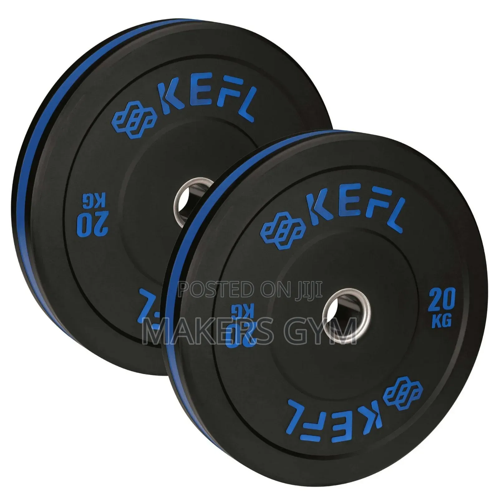 20kg Pair Olympic Bumper Plate(Blu Blk)