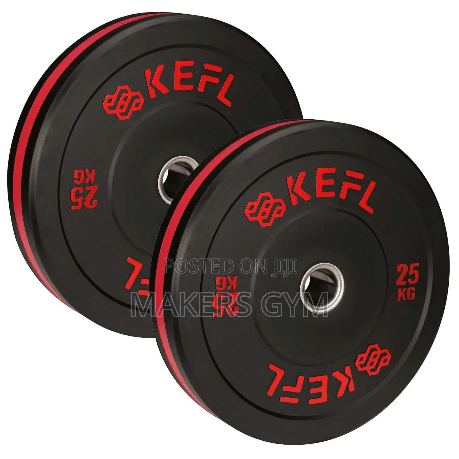 25kg Olympic Bumper Plate (Red Blk)