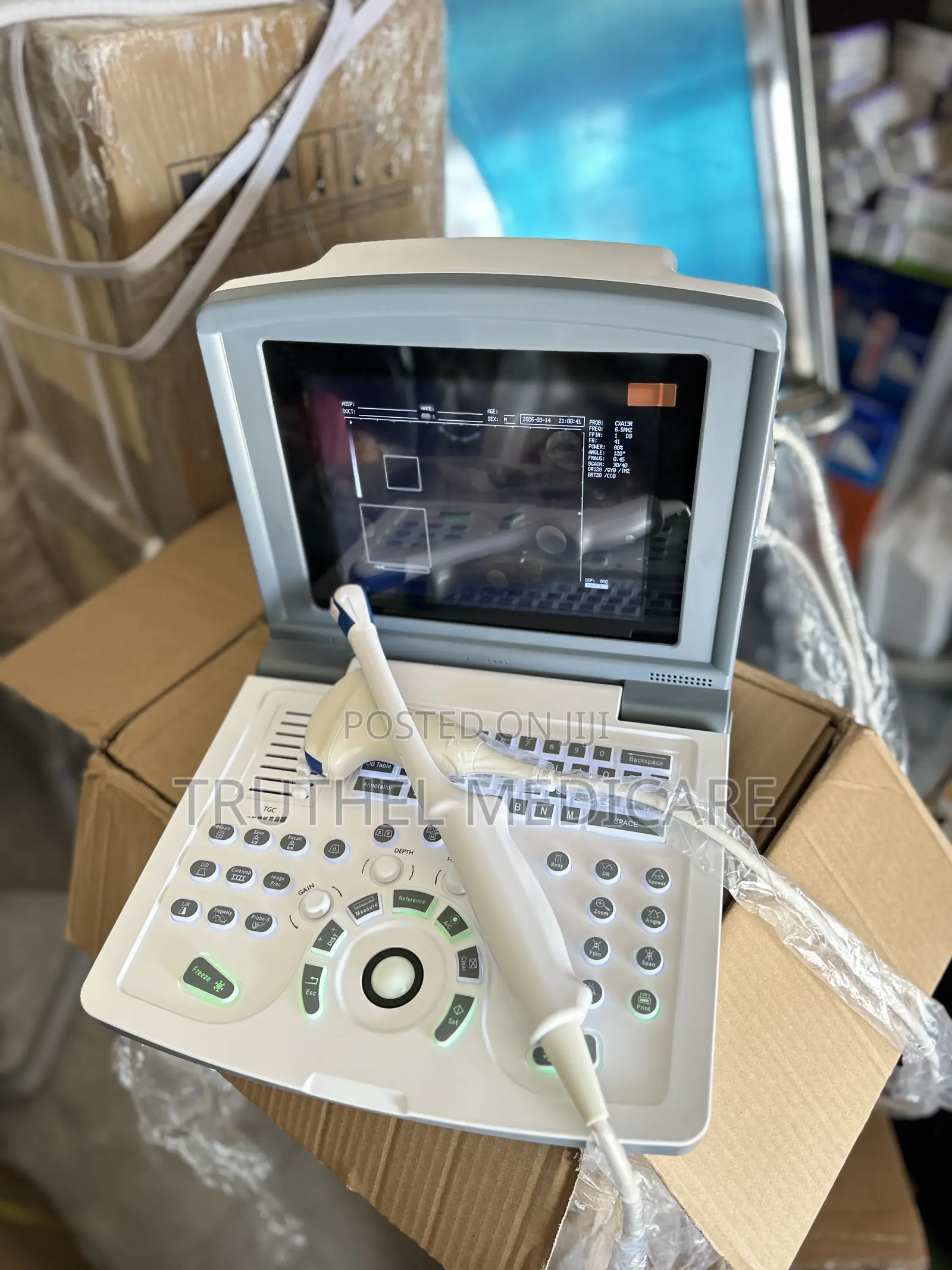Portable Ultrasound Machine (With Convex and Transvaginal Probes)