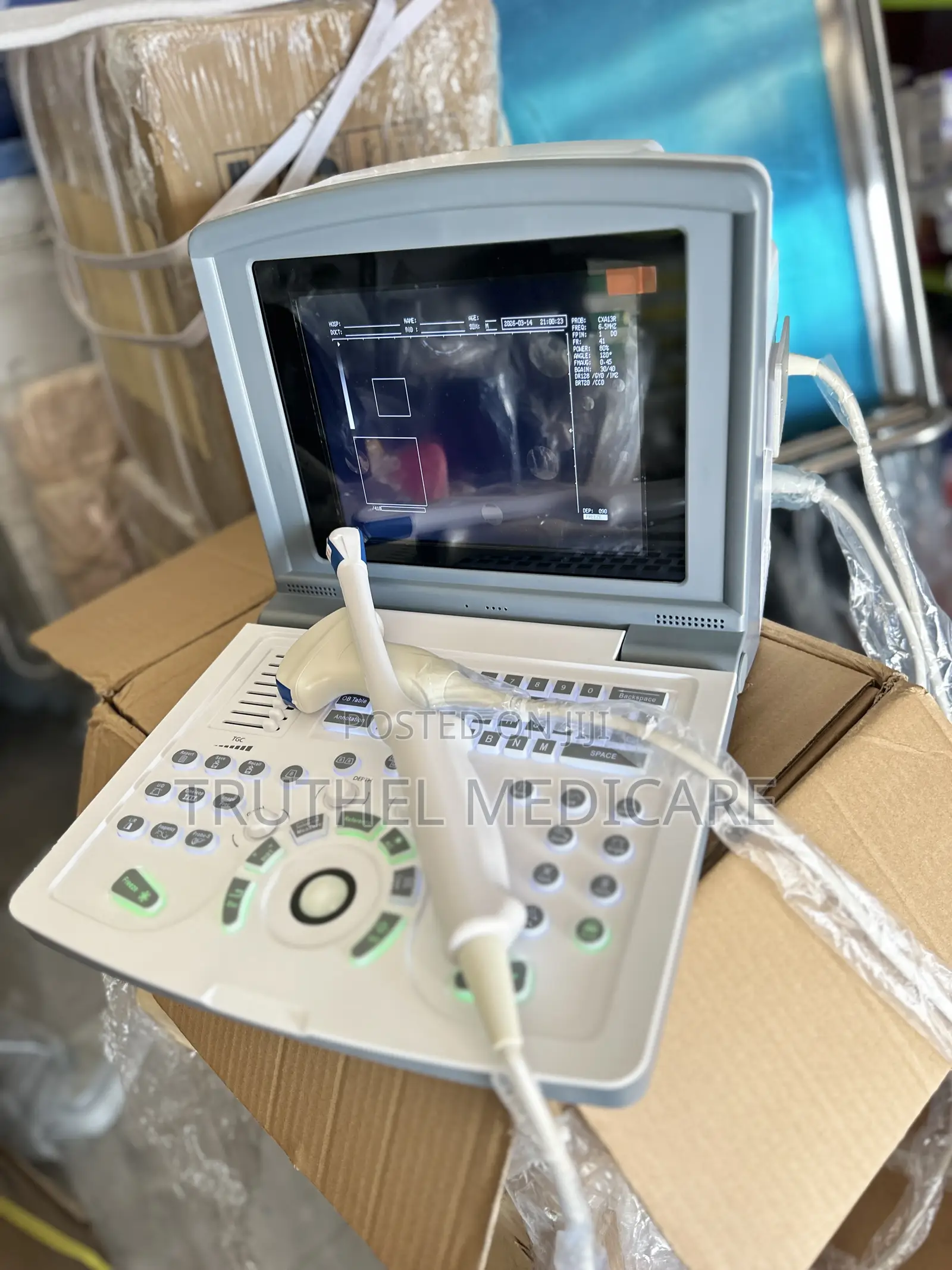 Portable Ultrasound Machine (With Convex and Transvaginal Probes)