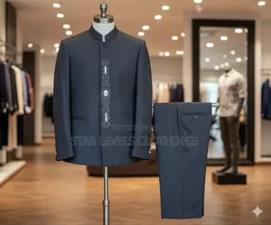 Formal Gray Political Suit for Men