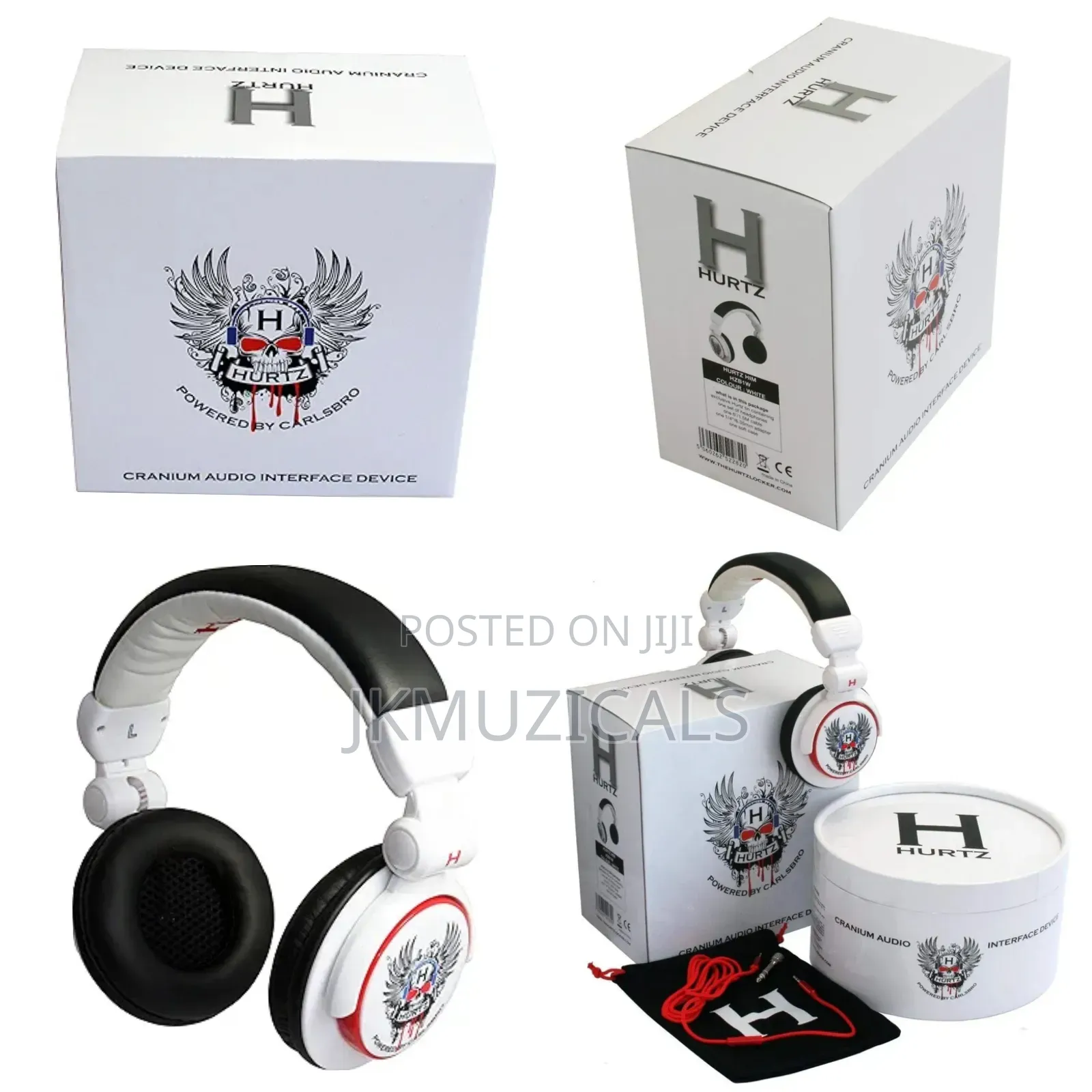 White Headset_ Cranium Audio Interface Device_ Hurtz