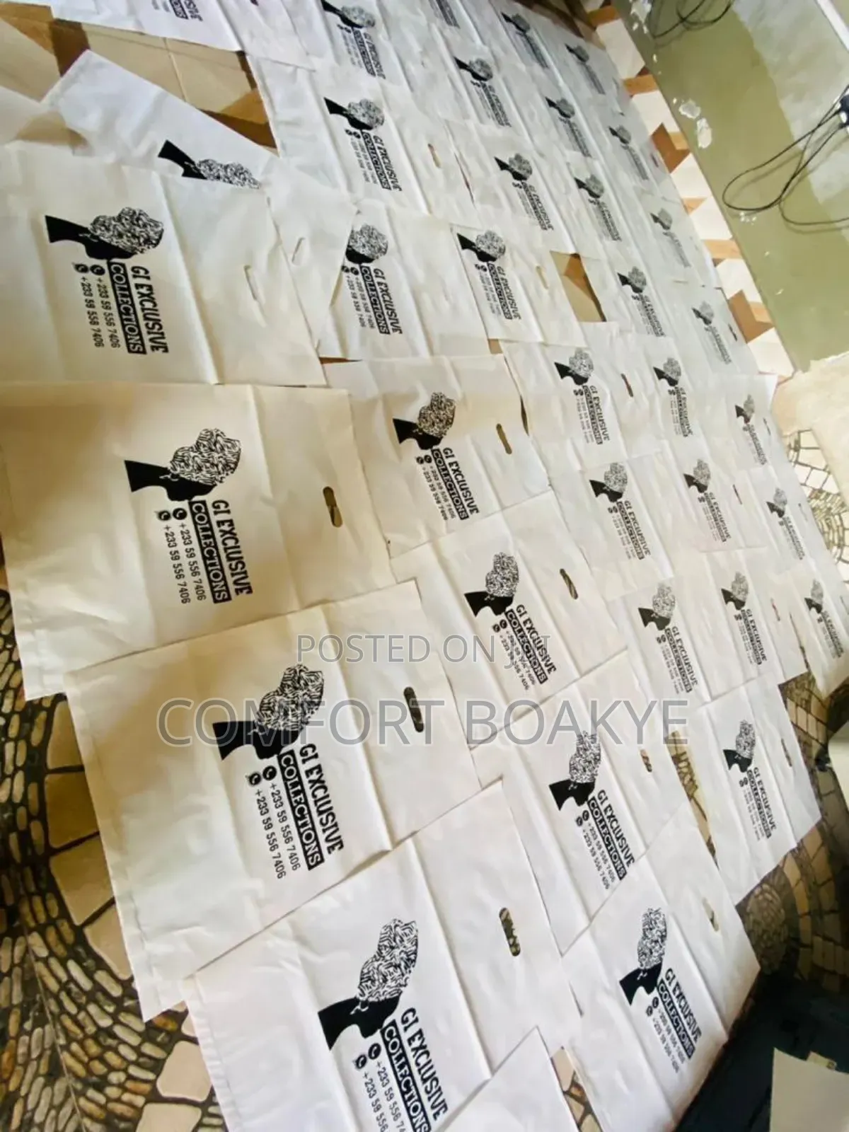 Digital Take Away Rubber Bags Printing