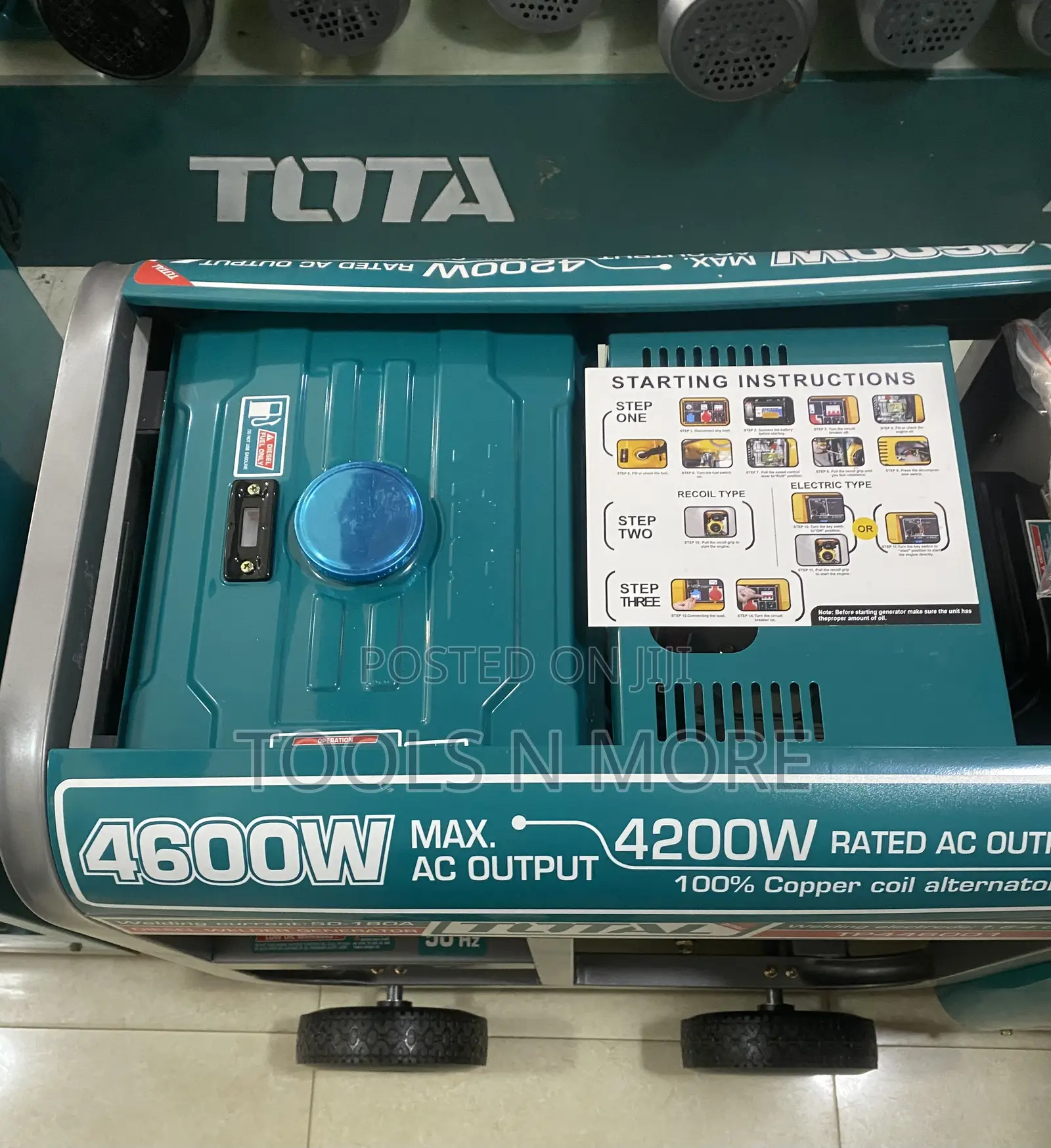 Total Diesel Welder Generator 4600w