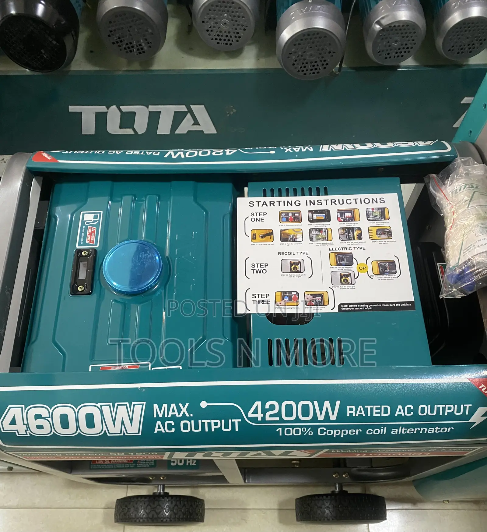 Total Diesel Welder Generator 4600w