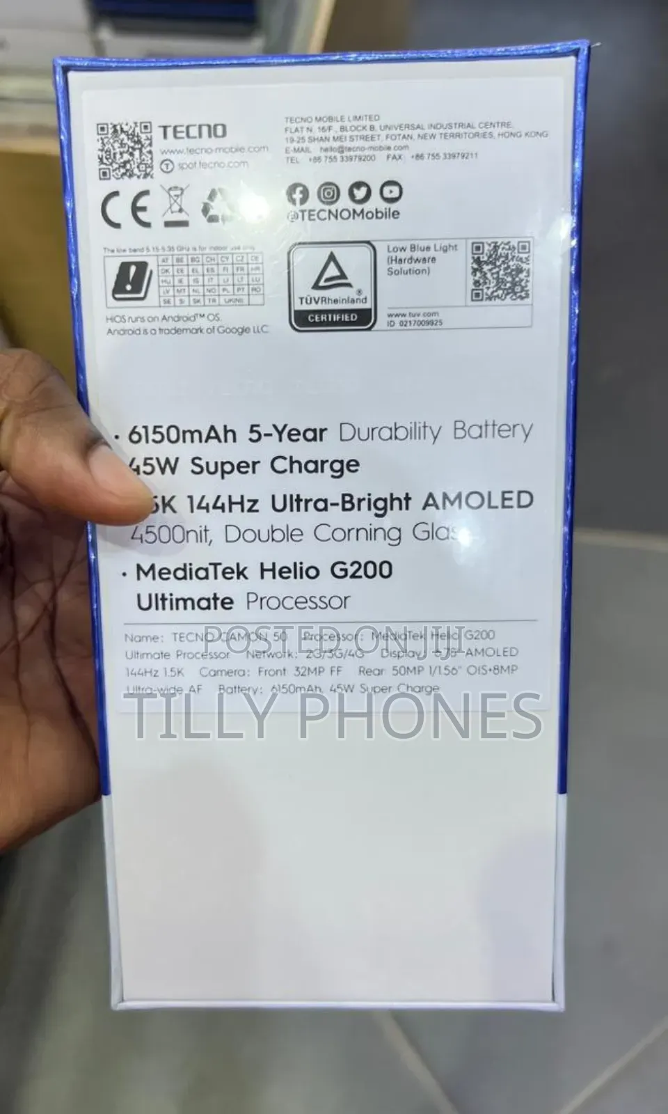 New Tecno Camon 50 256 GB Gray