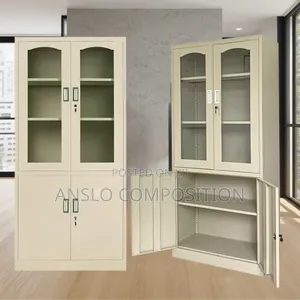 Regid Steel Half-Glass Cabinet