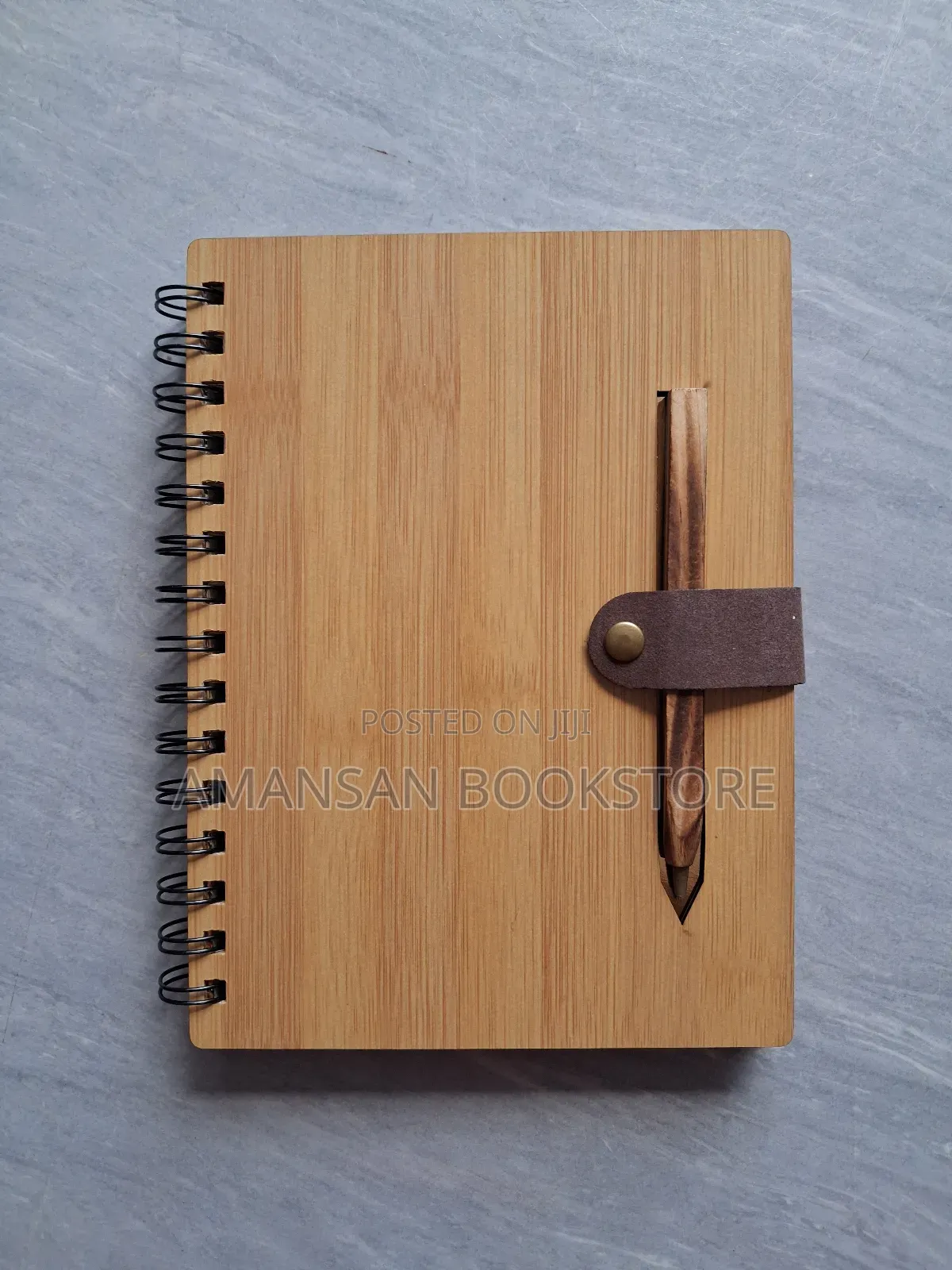 A5 Notebook With Light Brown Wooden Cover (Medium)