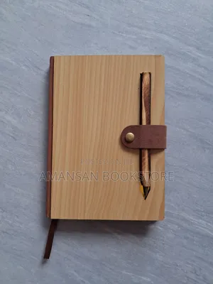 Notebook With Light Brown Wooden Cover (Small)