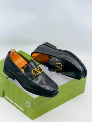 Premium Leather Valentino Shoe Black