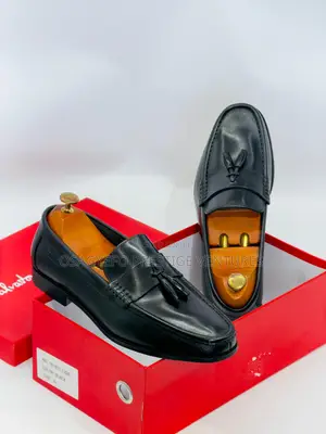 Premium Leather Ferraganmo Shoe Black