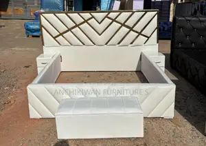 Aztec Queensize Bed With 2 Drawers Ottoman (Cash on Delivery)