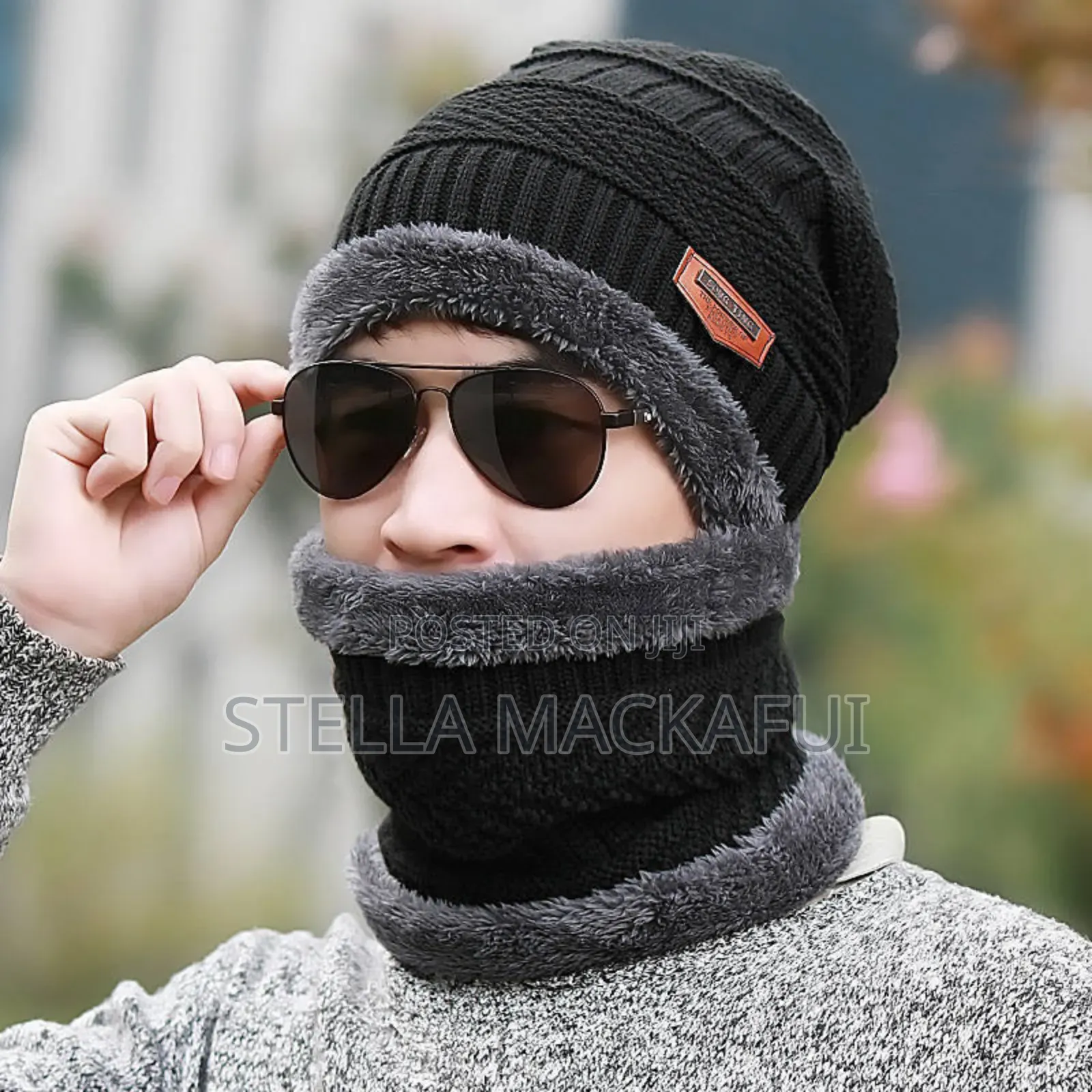 Winter Hat With Scarf