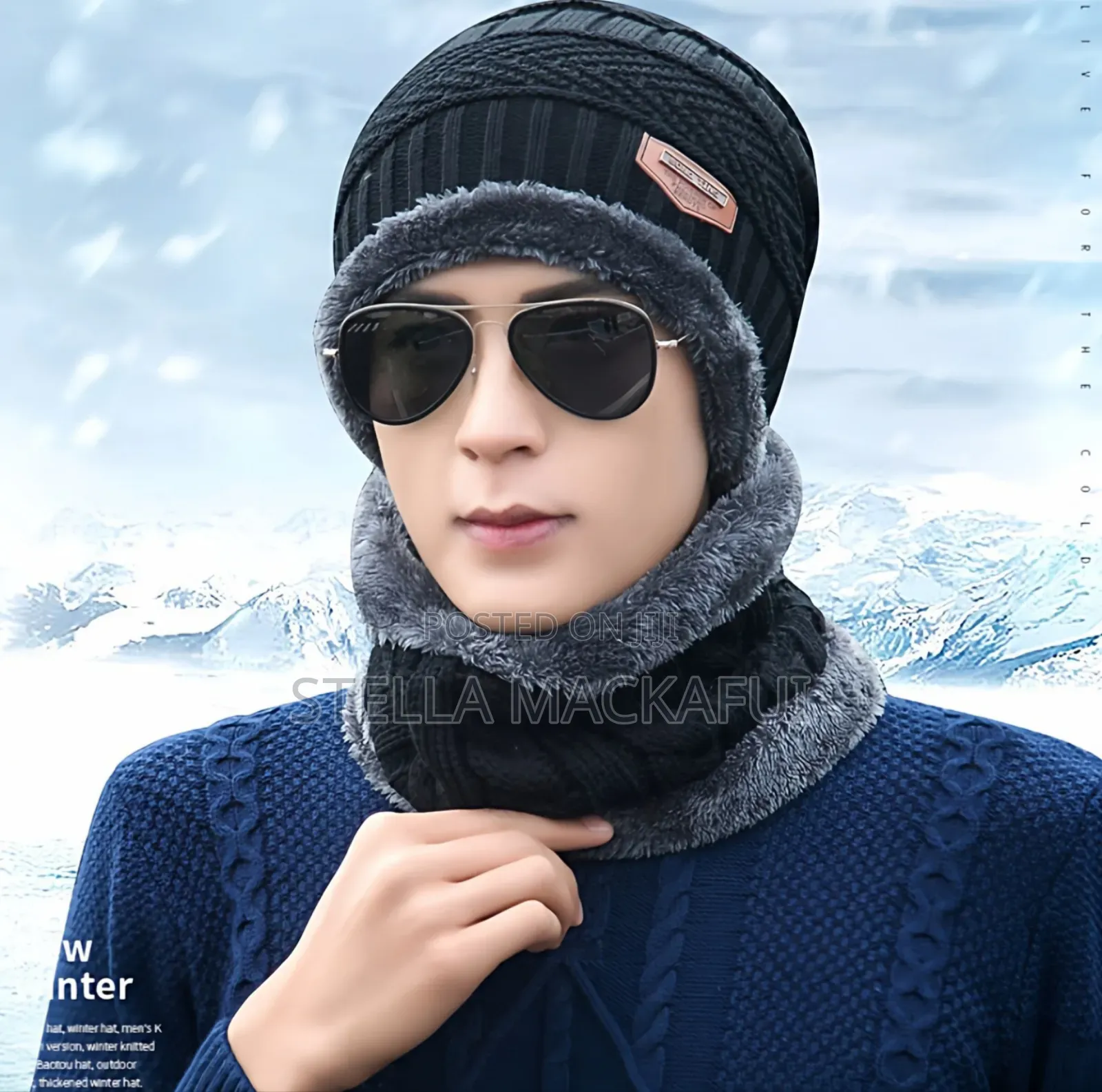 Winter Hat With Scarf