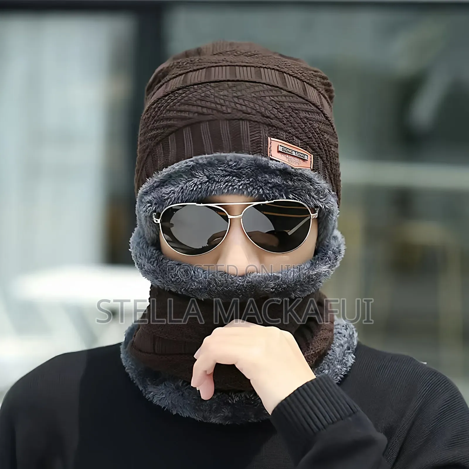 Winter Hat With Scarf