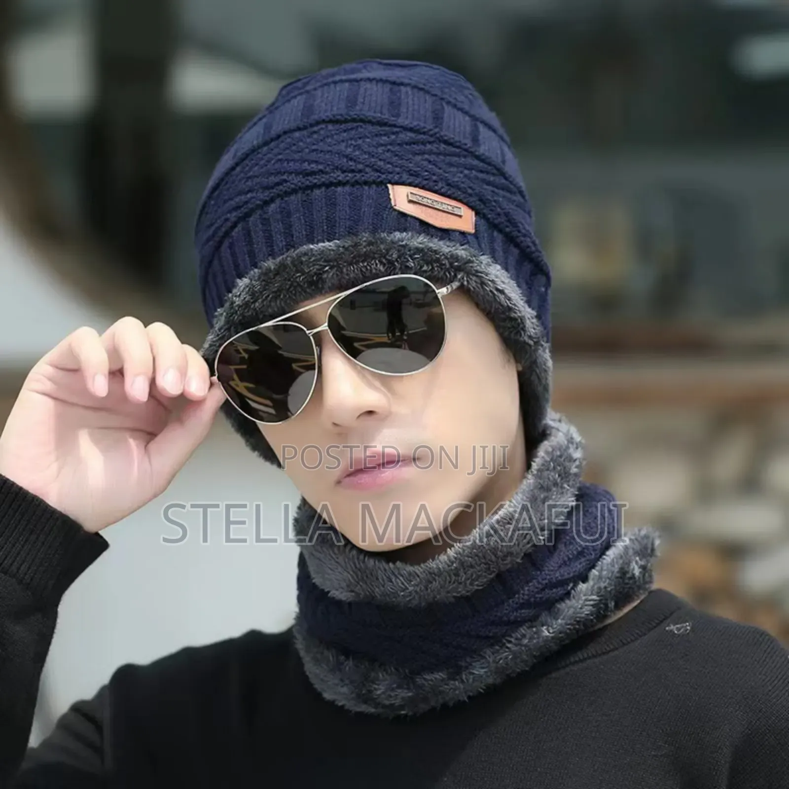 Winter Hat With Scarf