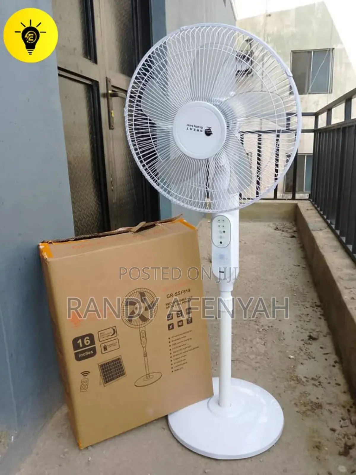 Rechargeable Solar Fan