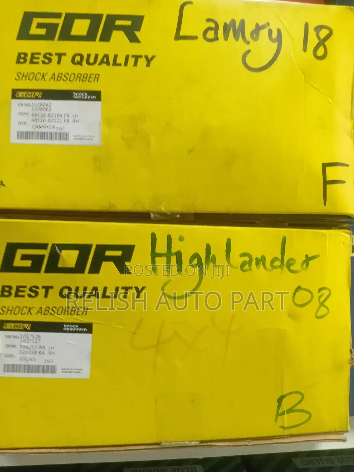 Front and Rear Shocks for Toyota Camry 2018-2020