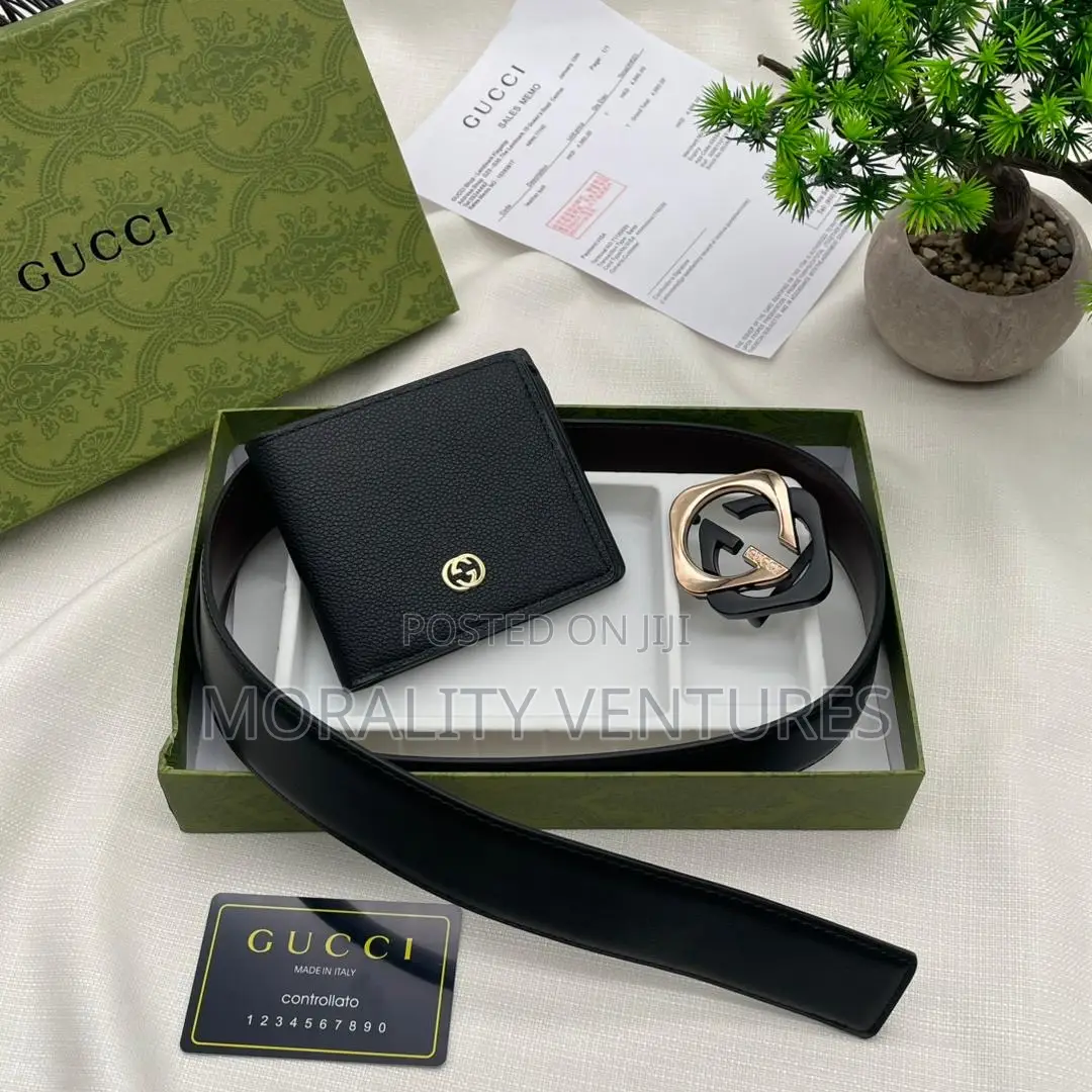 Gucci Gg Marmont Leather Wallet and Belt