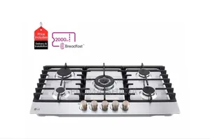 The Lg Cg5z3626s Is a 90cm Stainless Finish Built-in Gas Cooktop