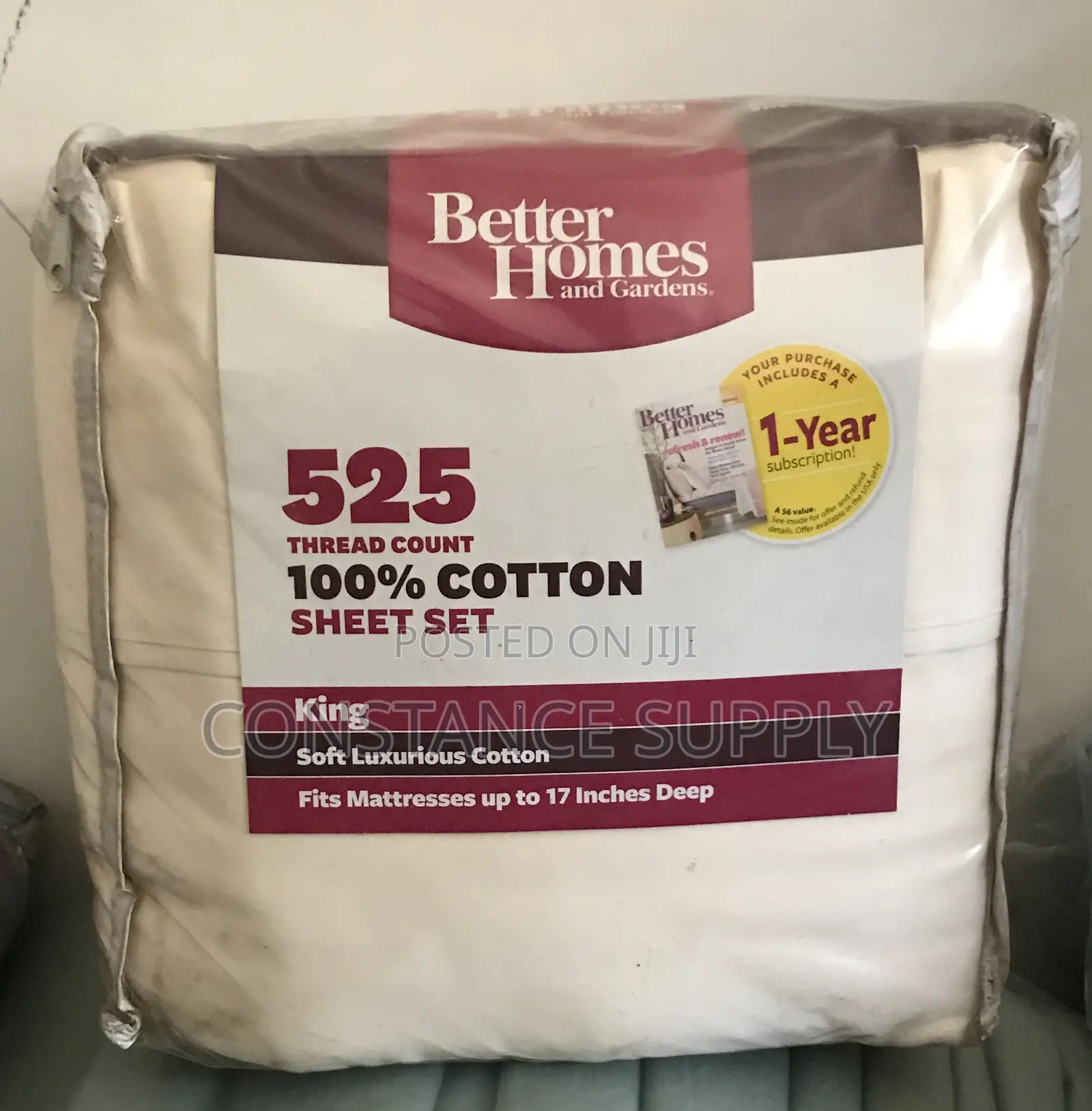 525 Thread Count 100% Sheet Set King Size