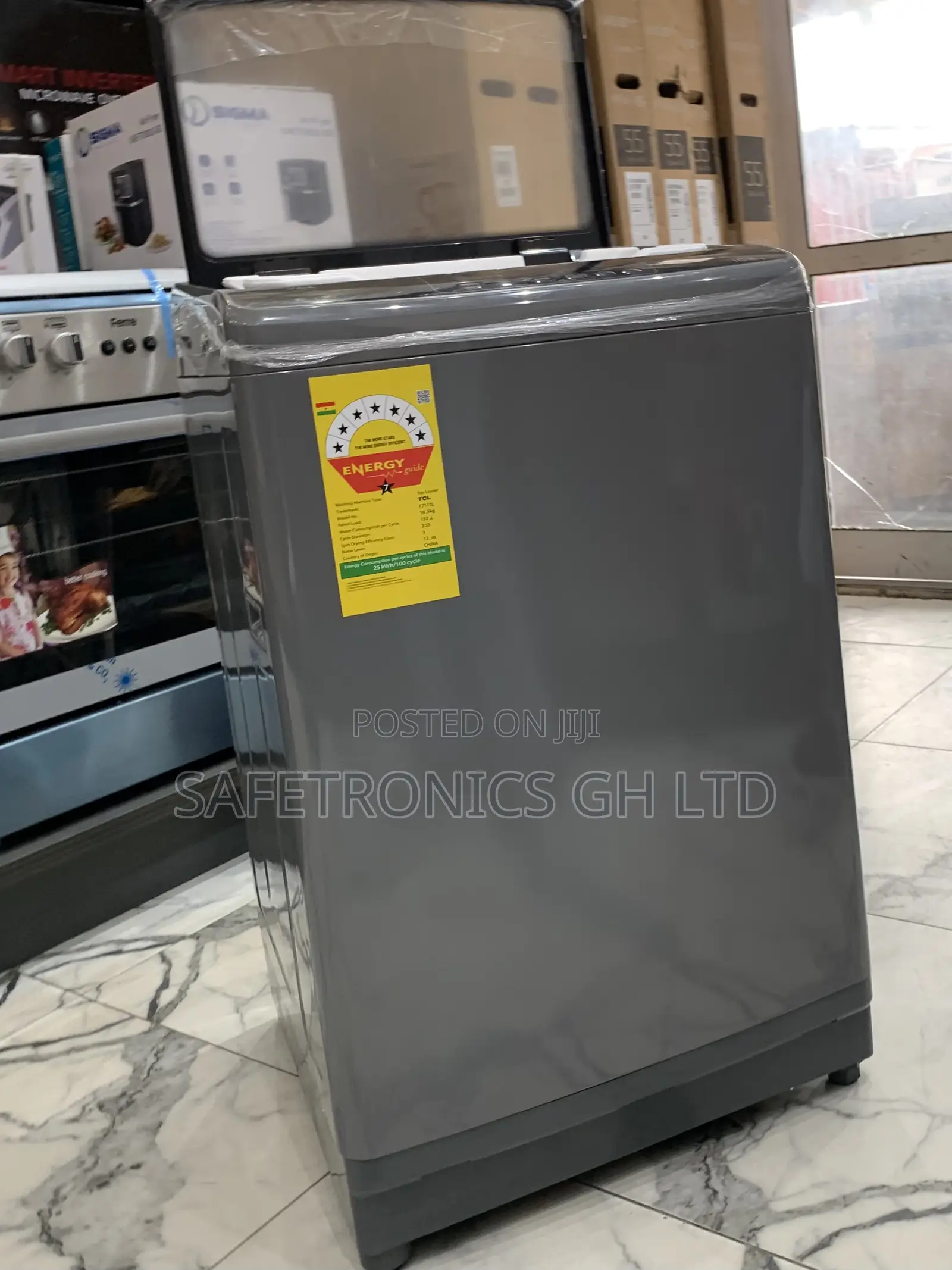 Unique Top Notch Full Automatic Grey 11kg Topload TCL Washingmachine
