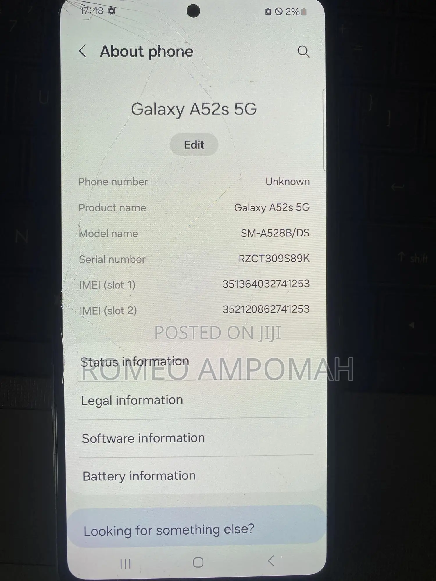 Samsung Galaxy A52s 5G 128 GB Black