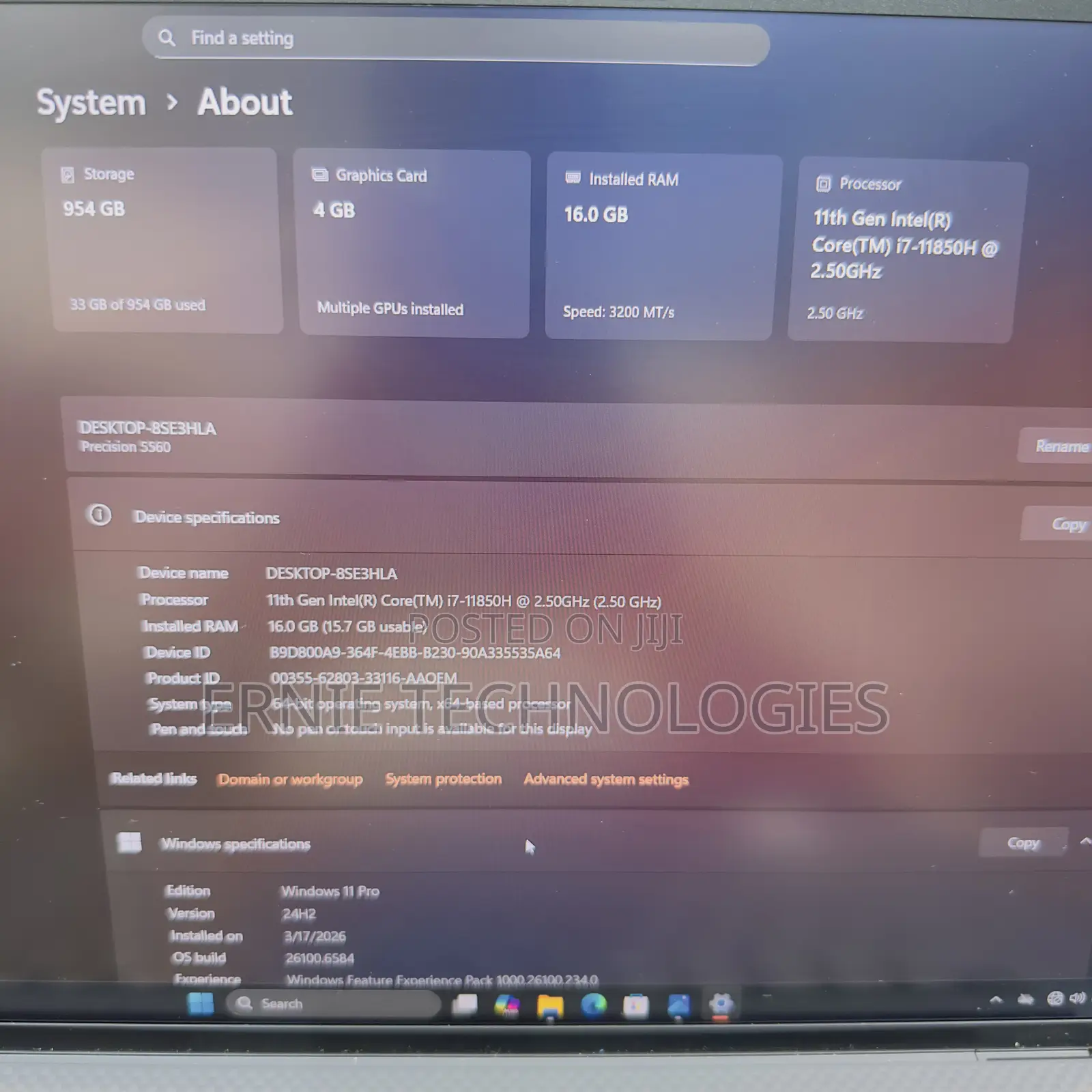 Laptop Dell Precision 5560 16GB Intel Core i7 SSD 1T