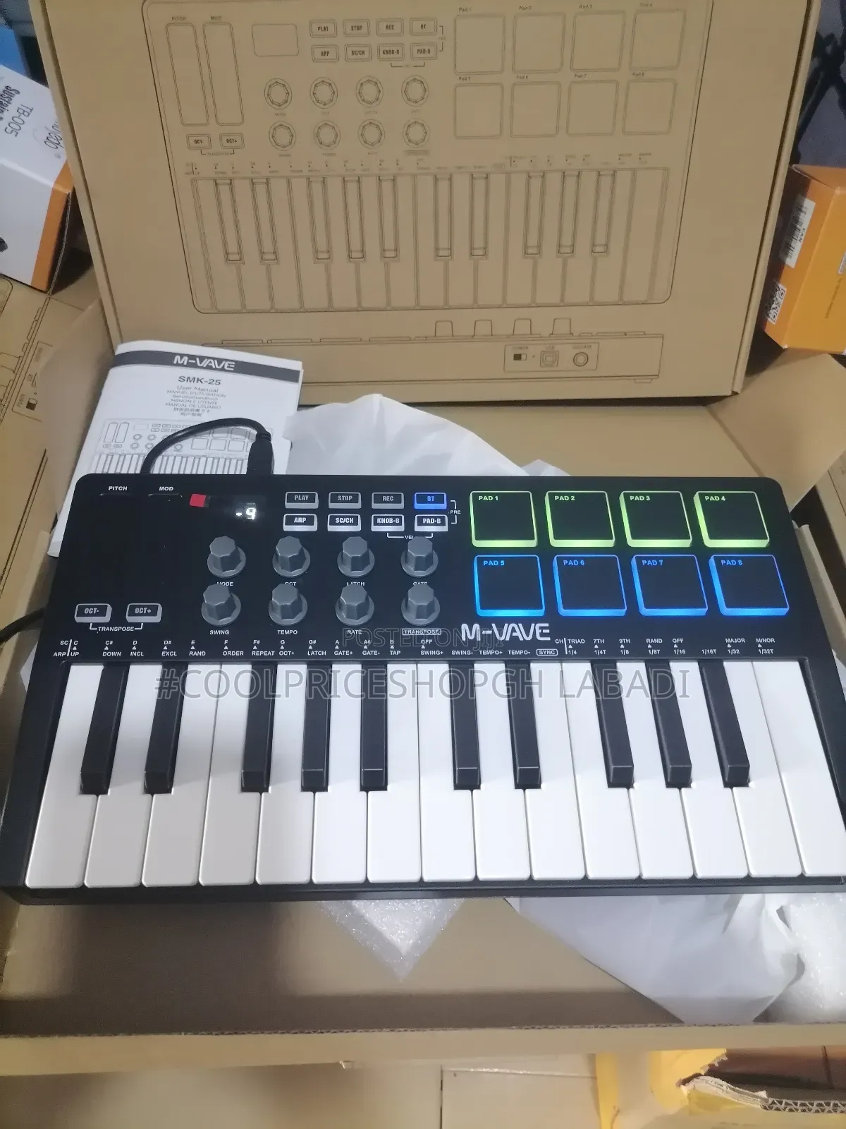 Usb Midi Keyboard Controller Mv Smk25
